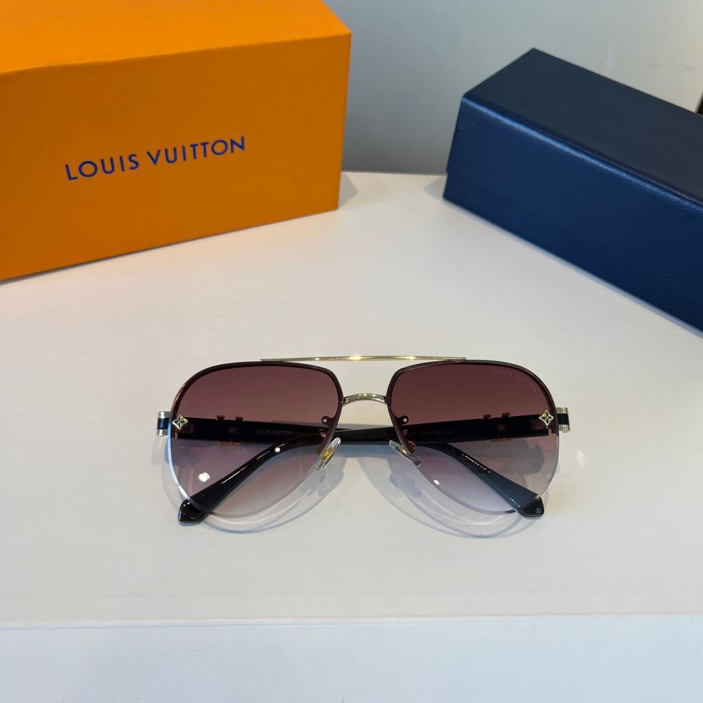 Louis Vuitton Metal Fashion Red Lens Sunglasses for Men & Women - detail image 8