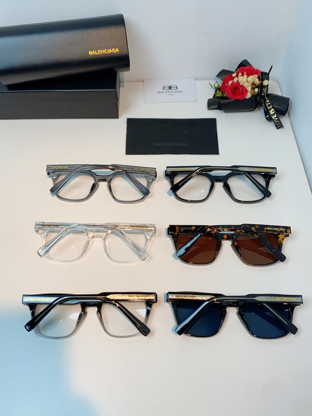 Balenciaga Blue-Light Fashion Brown Lens Sunglasses for Men & Women - detail image 11