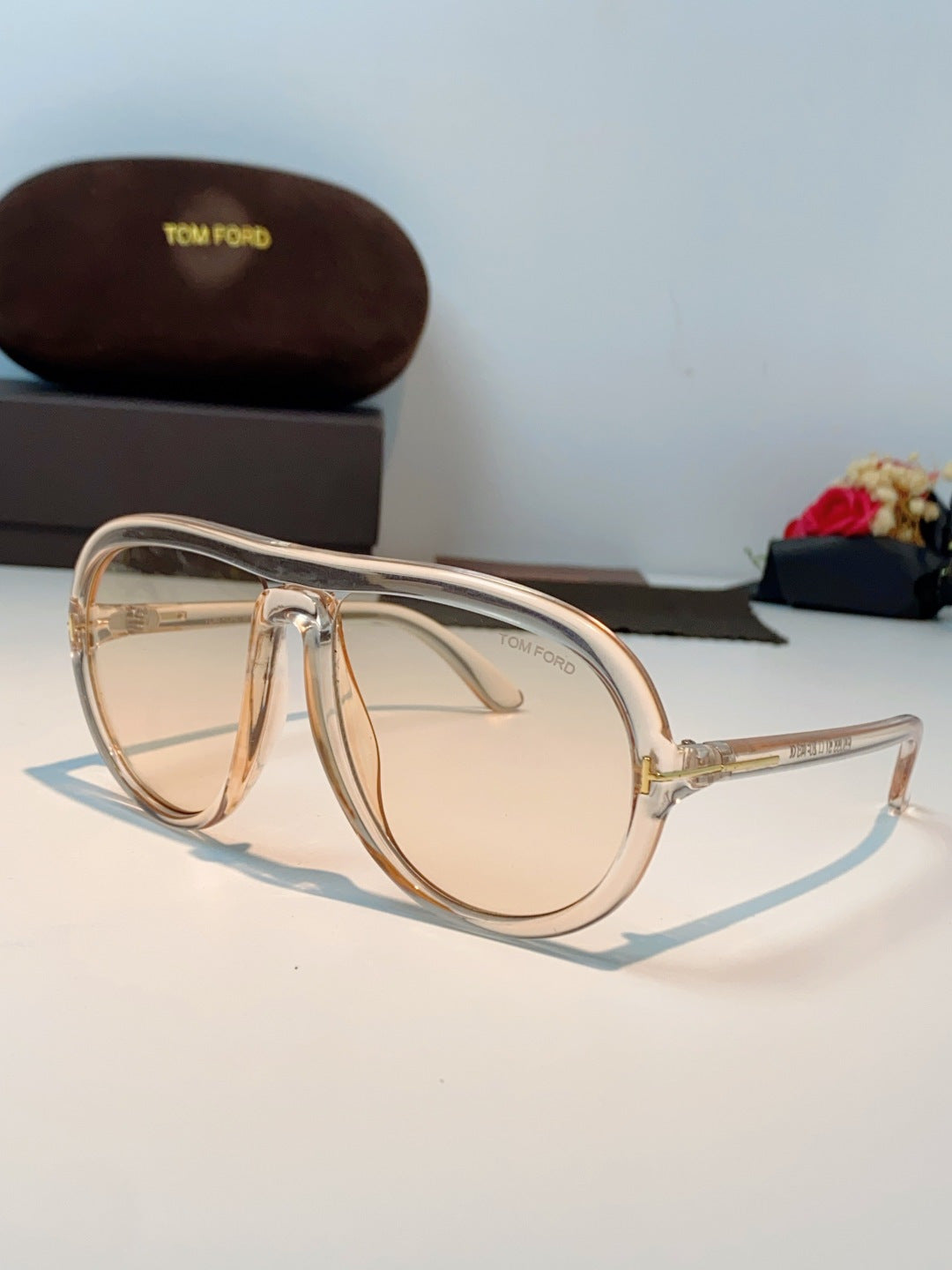 Tom Ford Aviator Gold Lens Sunglasses for Men & Women