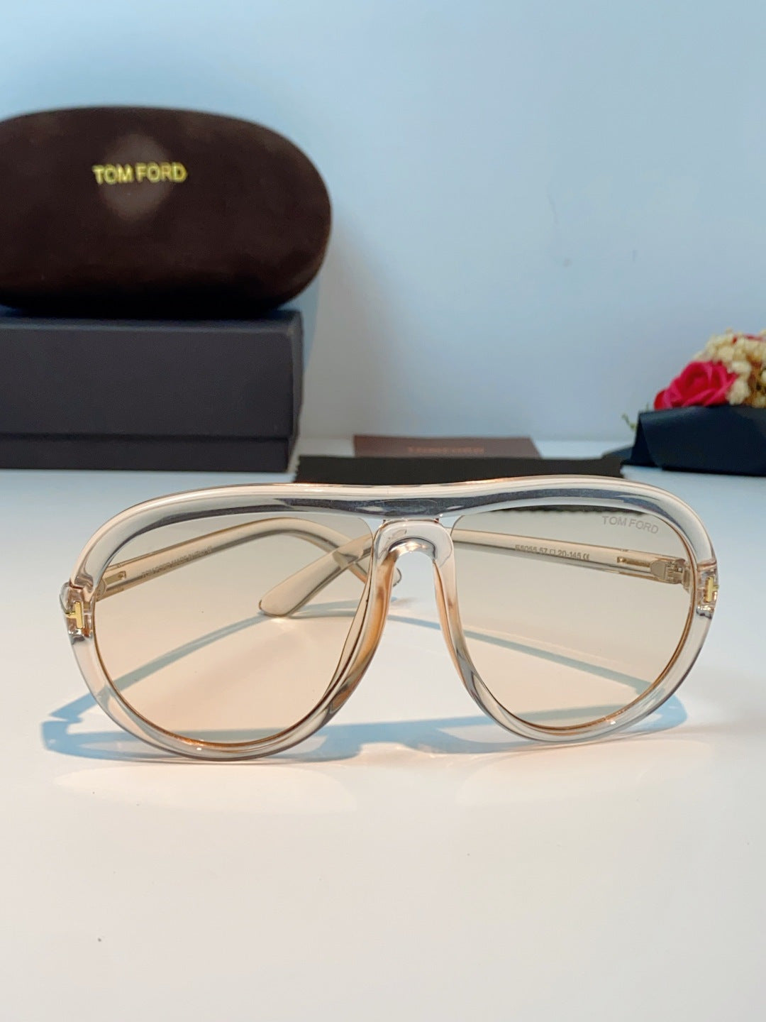 Tom Ford Aviator Gold Lens Sunglasses for Men & Women - detail image 2