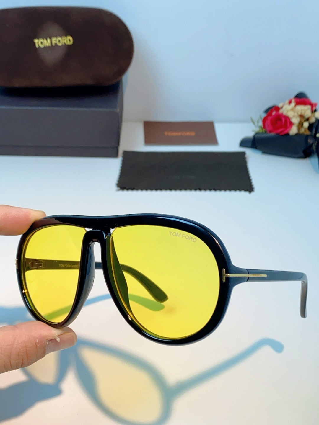 Tom Ford Aviator Black Lens Sunglasses for Men & Women - detail image 6