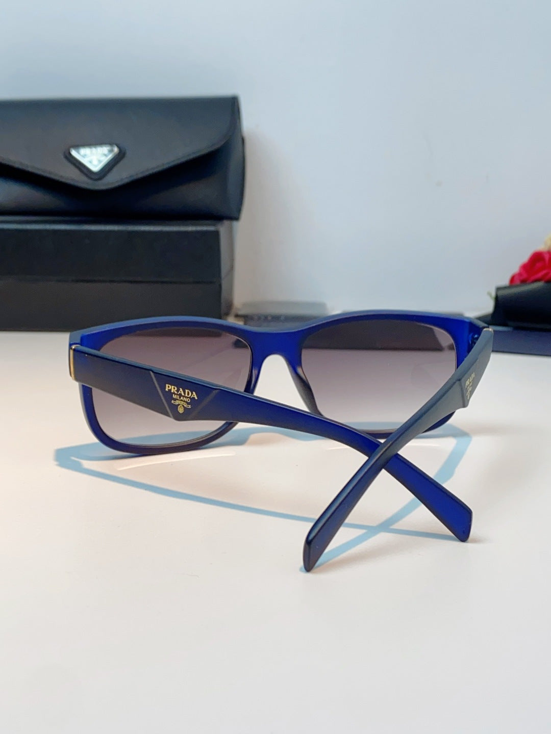 Prada Polarized Square Blue Lens Sunglasses for Men & Women - 934943 - detail image 3