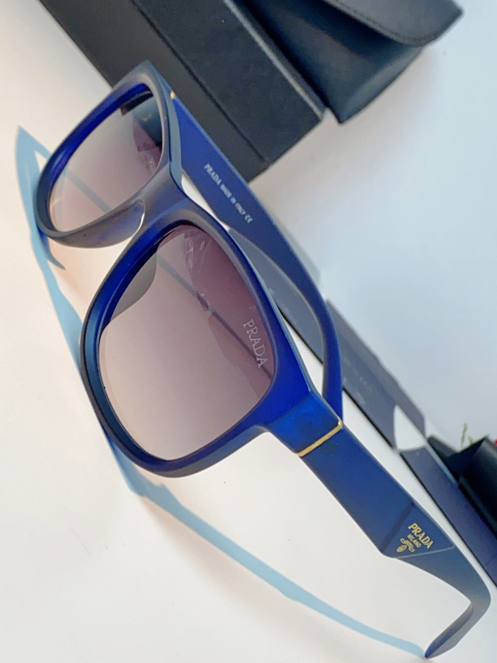 Prada Polarized Square Blue Lens Sunglasses for Men & Women - 372082 - detail image 7