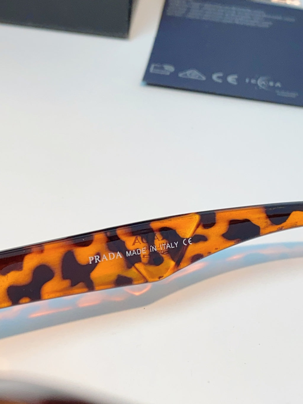 Prada Polarized Square Orange Lens Sunglasses for Men & Women - detail image 8