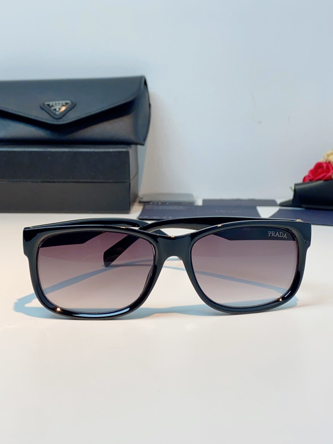 Prada Polarized Square Blue Lens Sunglasses for Men & Women - 372084 - detail image 2