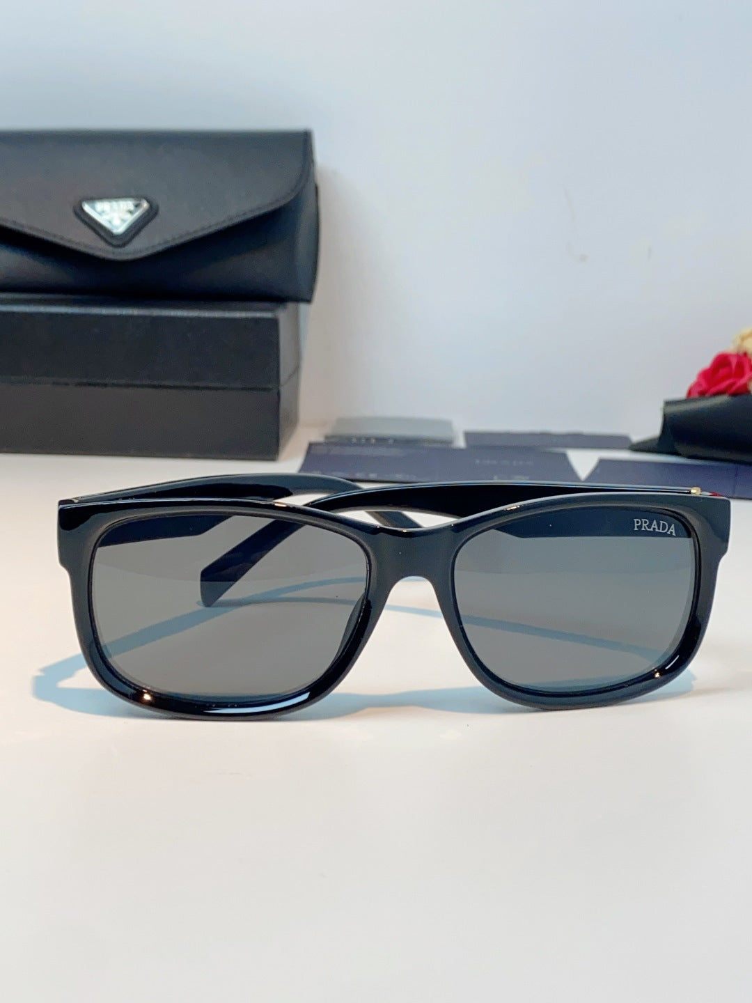 Prada Polarized Square Gray Lens Sunglasses for Men & Women - 934946 - detail image 2