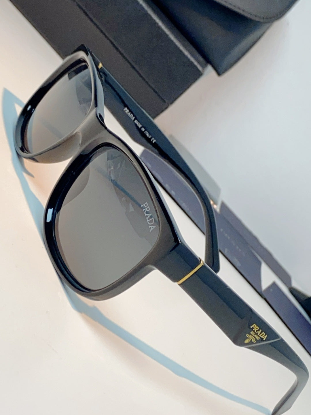 Prada Polarized Square Gray Lens Sunglasses for Men & Women - 934946 - detail image 7
