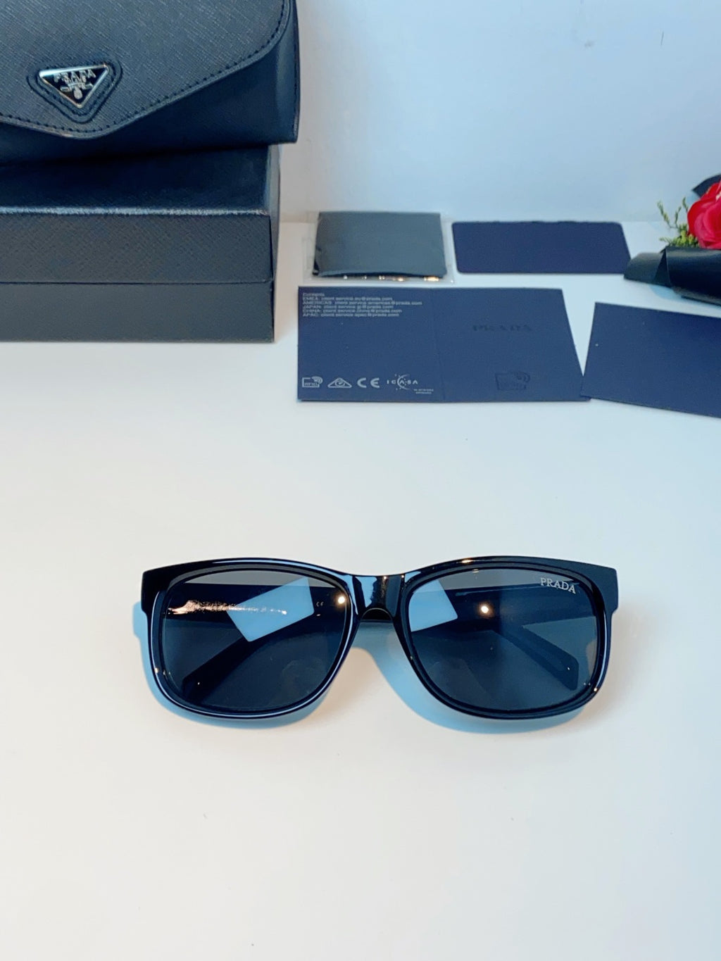 Prada Polarized Square Gray Lens Sunglasses for Men & Women - 372085 - detail image 9