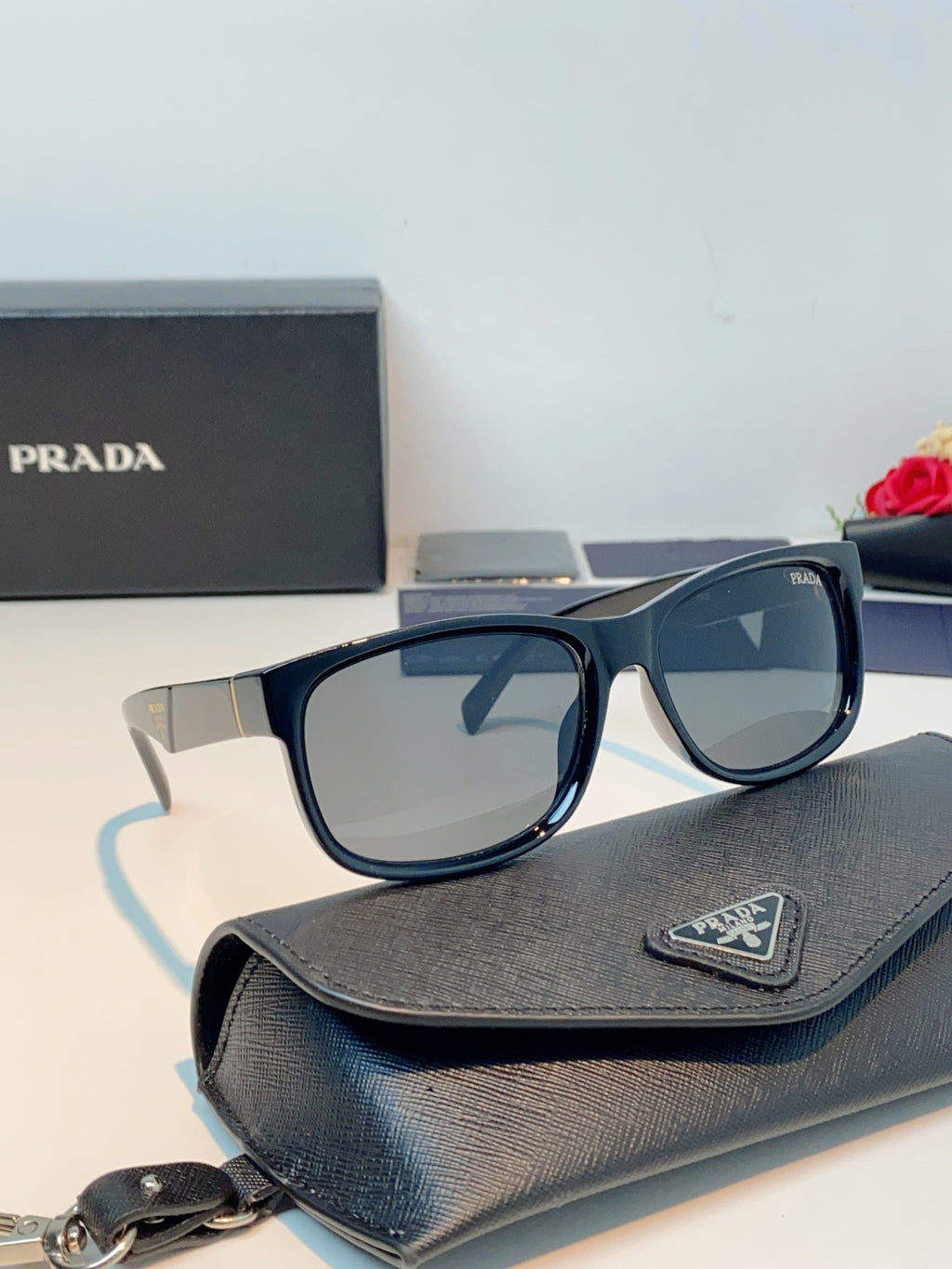 Prada Polarized Square Gray Lens Sunglasses for Men & Women - 372085 - detail image 10