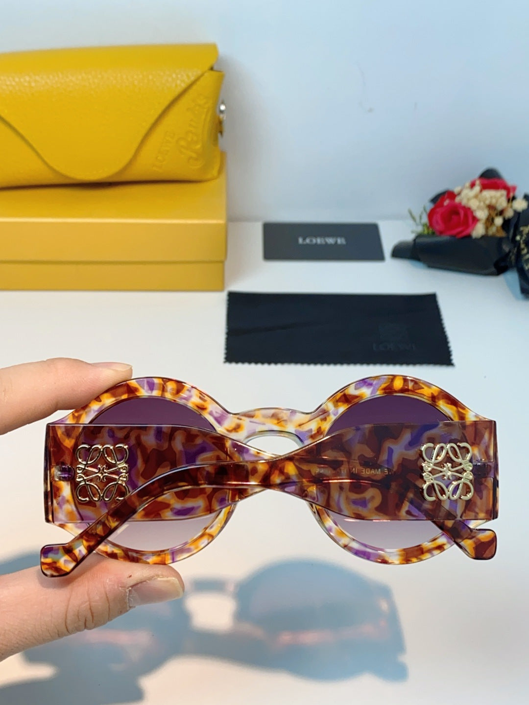 Loewe Round Brown Lens Sunglasses for Women - 935446 - detail image 5