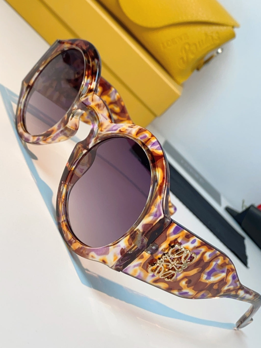 Loewe Round Brown Lens Sunglasses for Women - detail image 7