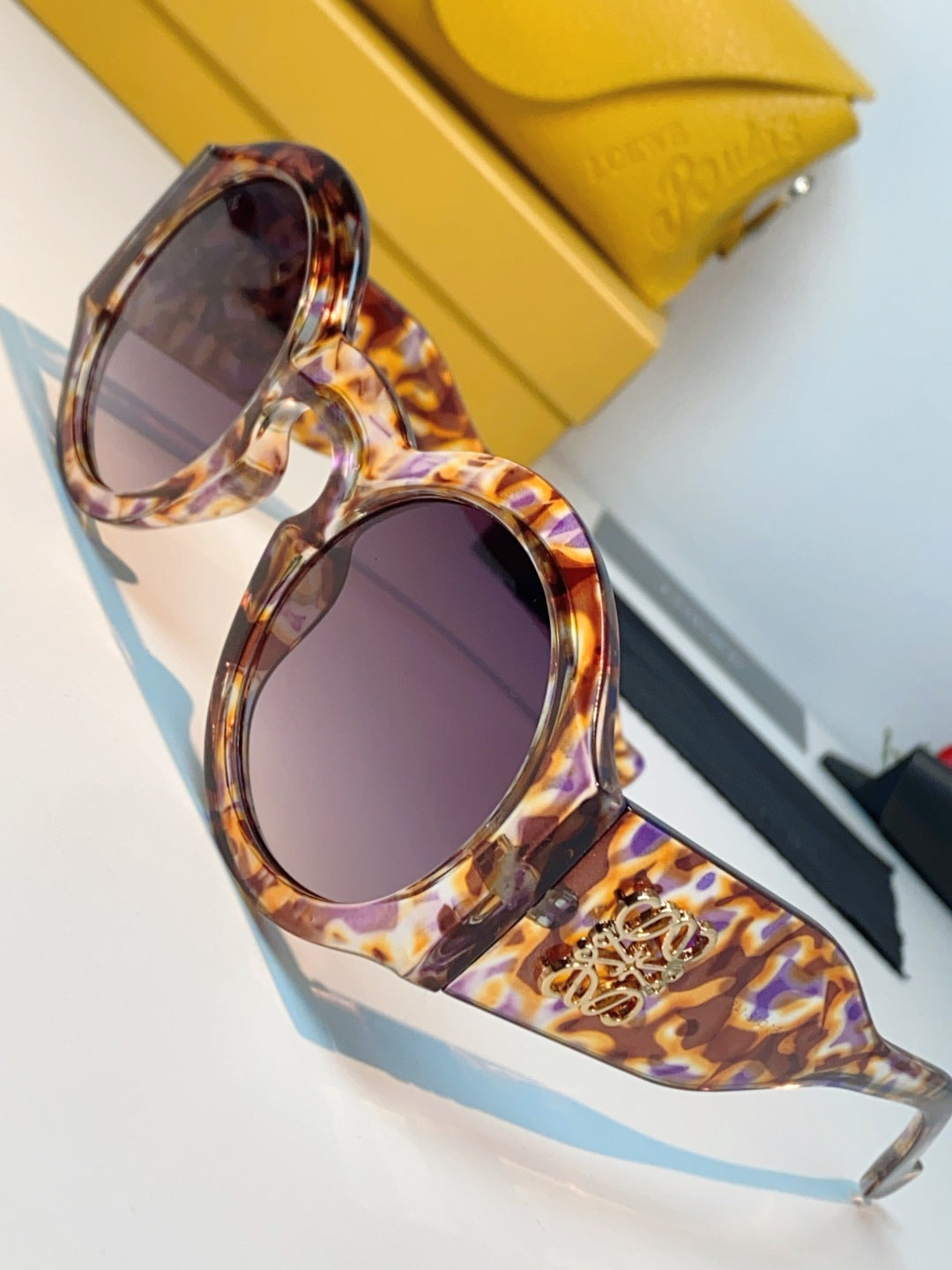Loewe Round Brown Lens Sunglasses for Women - detail image 7
