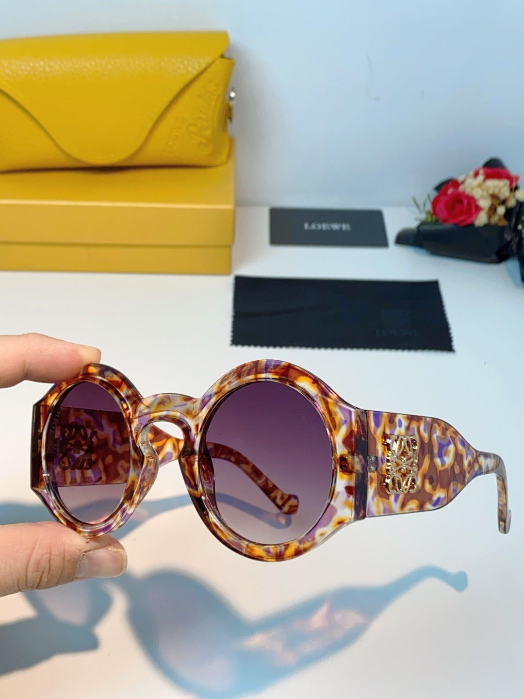 Loewe Round Brown Lens Sunglasses for Women - detail image 6