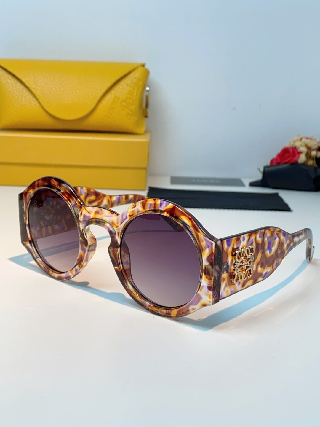 Loewe Round Brown Lens Sunglasses for Women