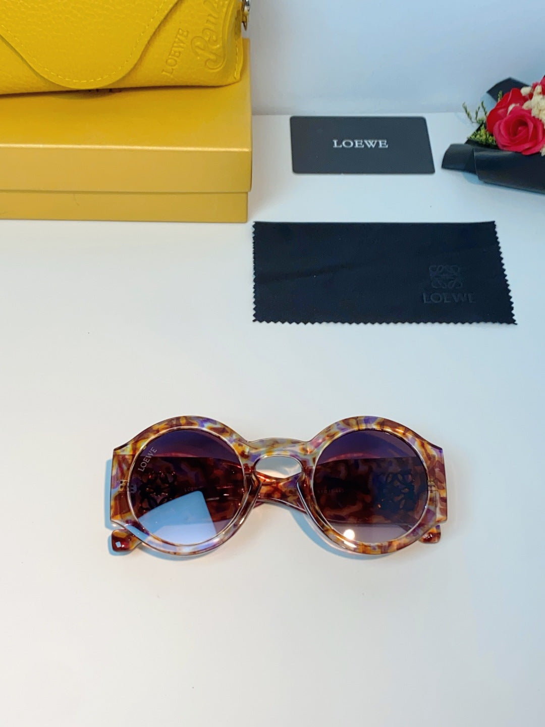 Loewe Round Brown Lens Sunglasses for Women - detail image 9