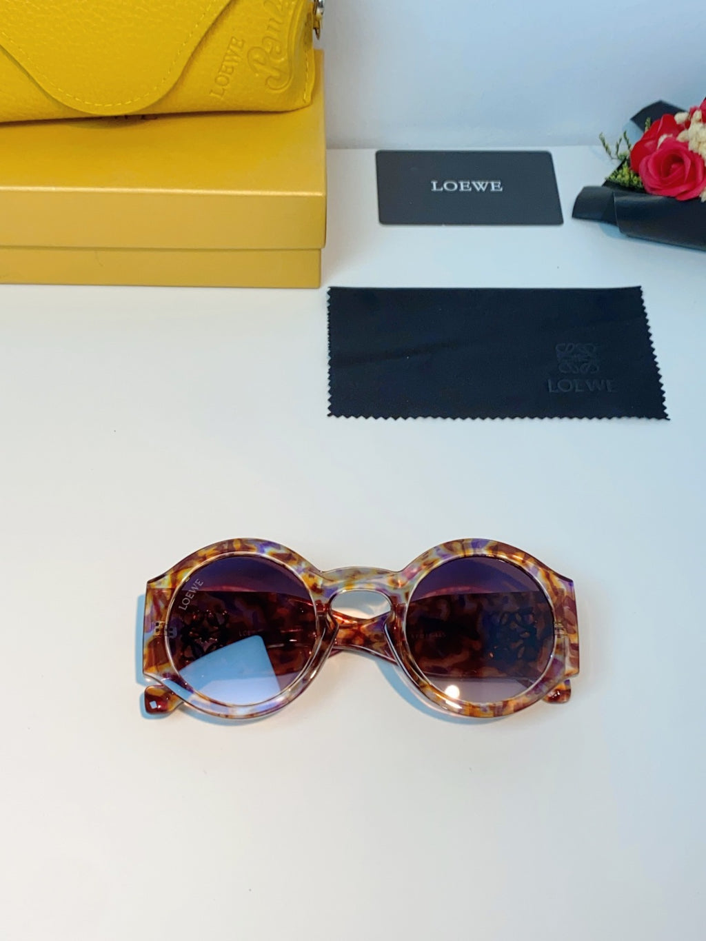 Loewe Round Brown Lens Sunglasses for Women - 935446 - detail image 9