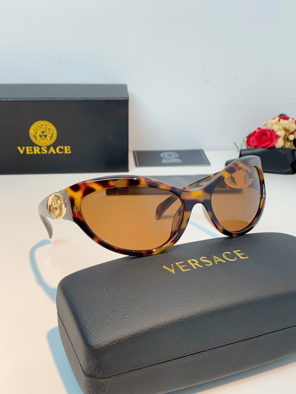 Versace Cat-Eye Brown Lens Sunglasses for Women - 372493 - detail image 10