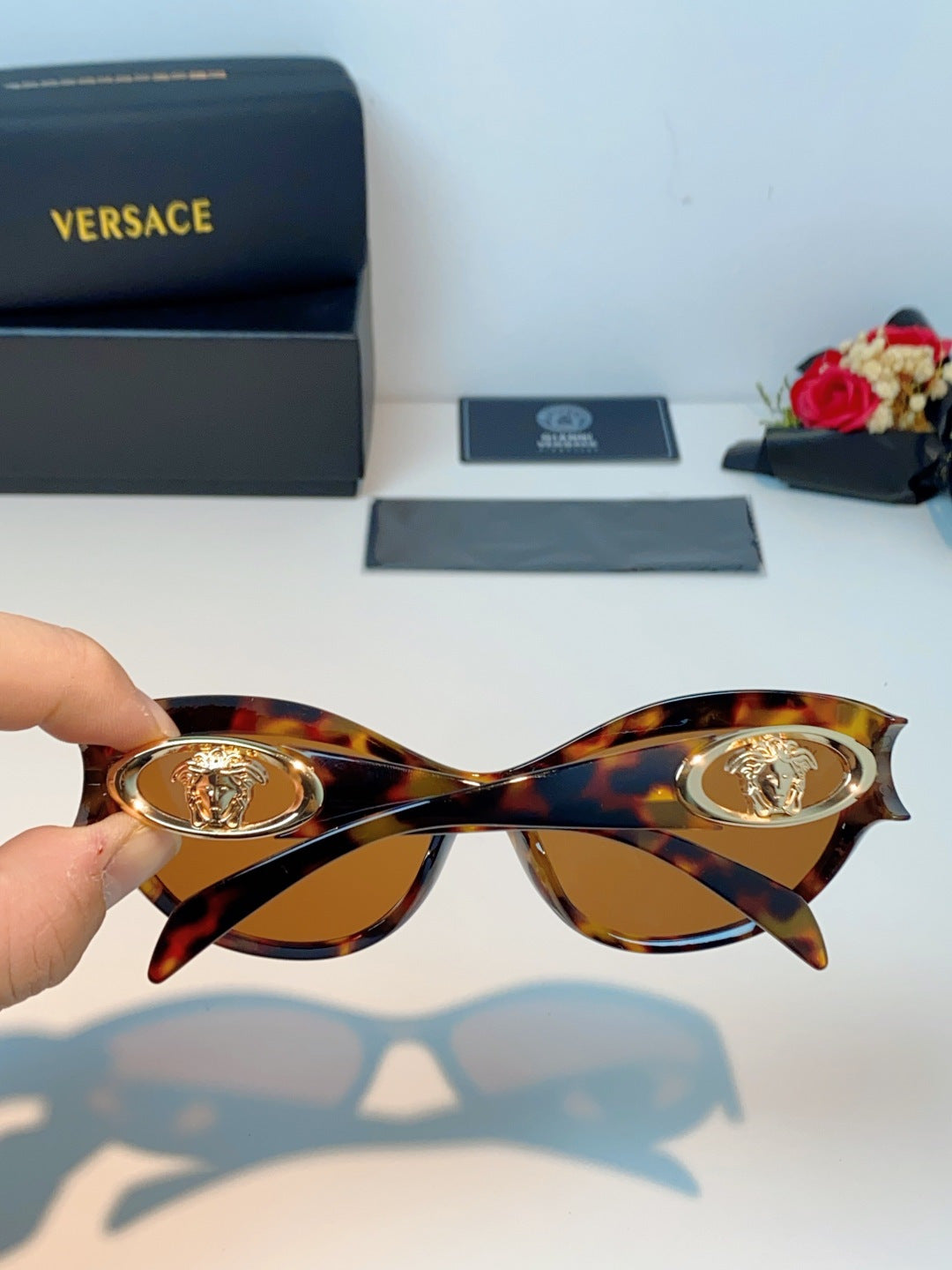 Versace Cat-Eye Brown Lens Sunglasses for Women - 372493 - detail image 5