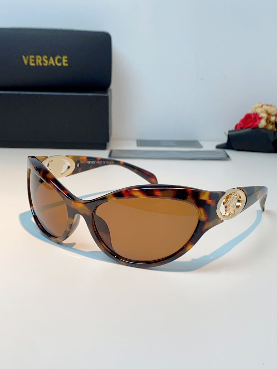 Versace Cat-Eye Brown Lens Sunglasses for Women - 372493