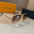 Louis Vuitton Metal Aviator Gold Lens Sunglasses for Men & Women - 414808
