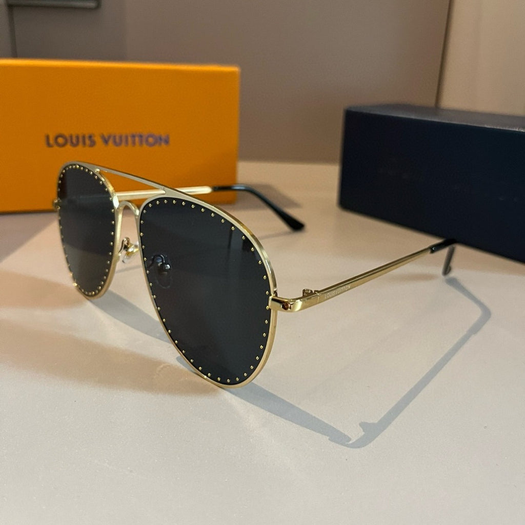 Louis Vuitton Metal Aviator Gold Lens Sunglasses for Men & Women - 414809 - detail image 3