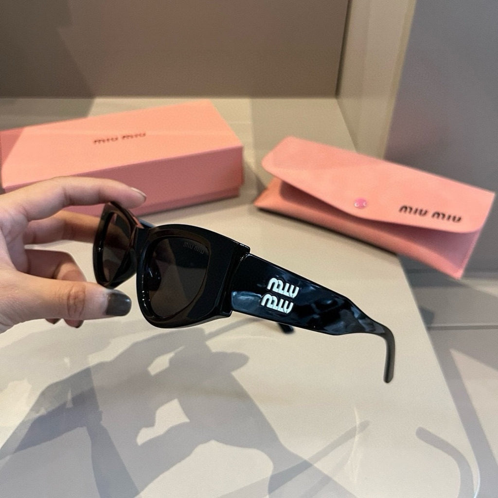 Miu Miu Cat-Eye Gold Lens Sunglasses for Men & Women - detail image 4