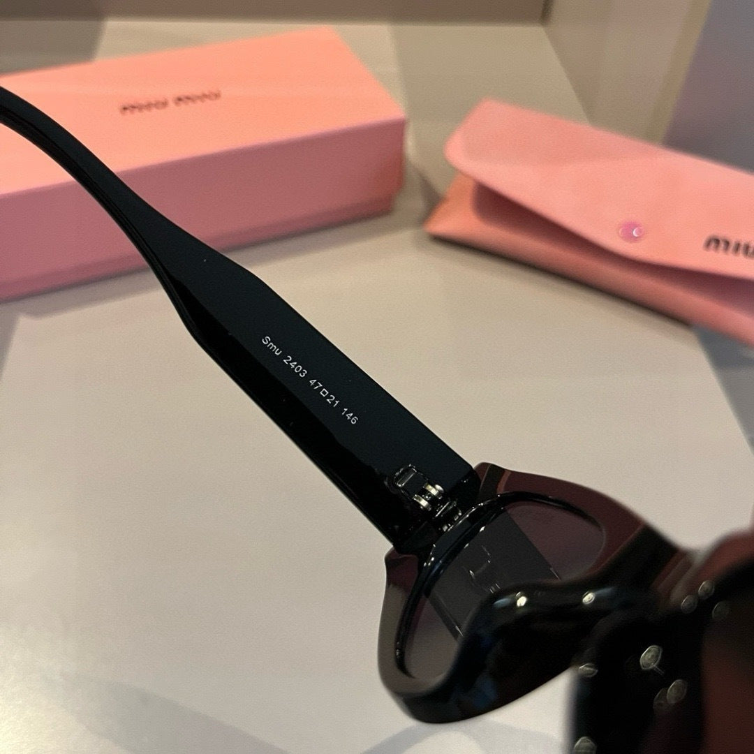 Miu Miu Cat-Eye Gold Lens Sunglasses for Men & Women - detail image 9