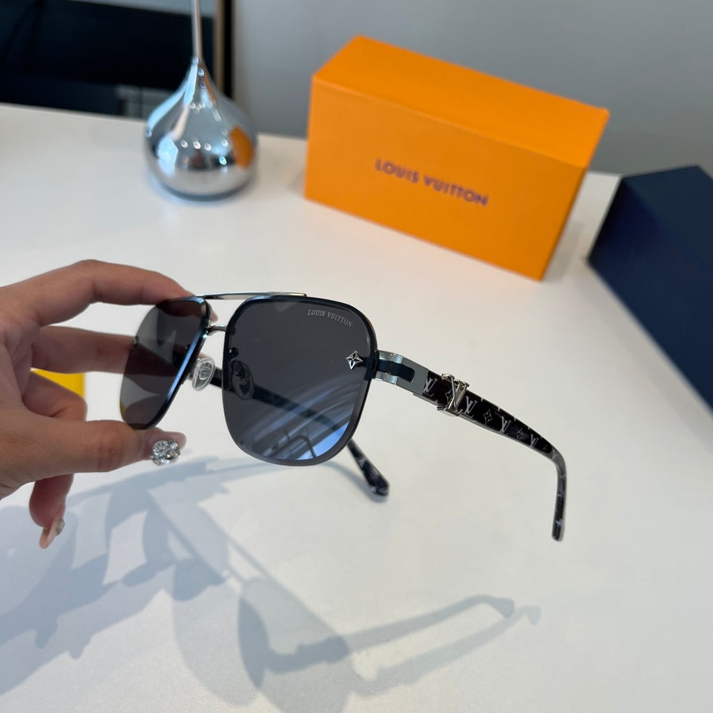 Louis Vuitton Metal Aviator Silver Lens Sunglasses for Men & Women - 371277 - detail image 3