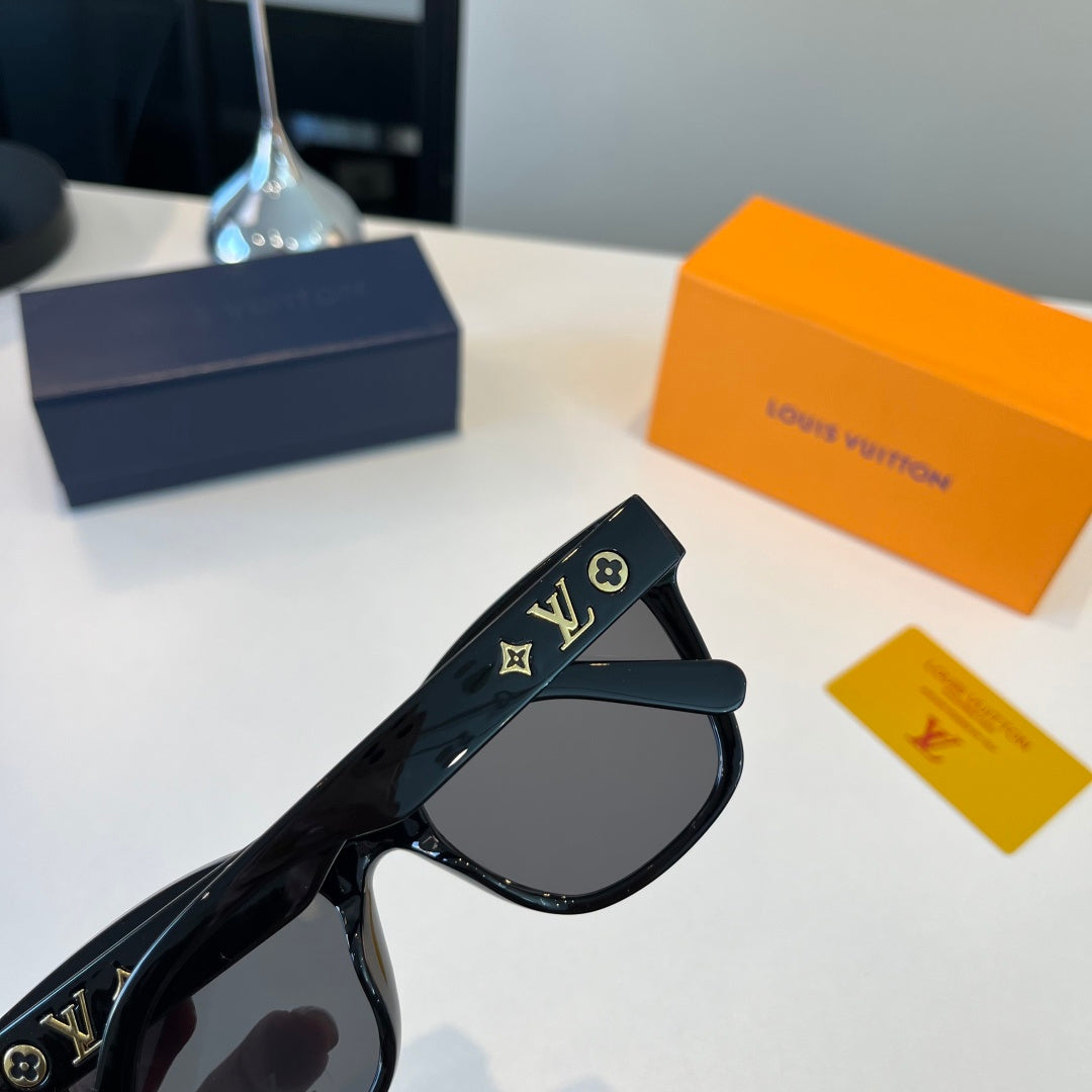 Louis Vuitton Metal Fashion Black Lens Sunglasses for Men & Women - 398176 - detail image 6