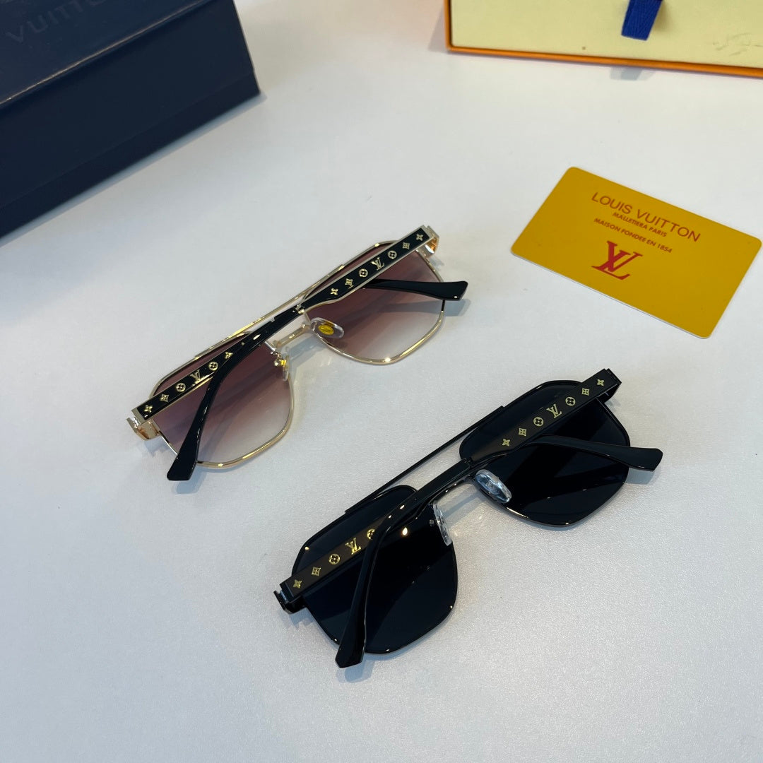 Louis Vuitton Metal Aviator Brown Lens Sunglasses for Men & Women - 398177 - detail image 11