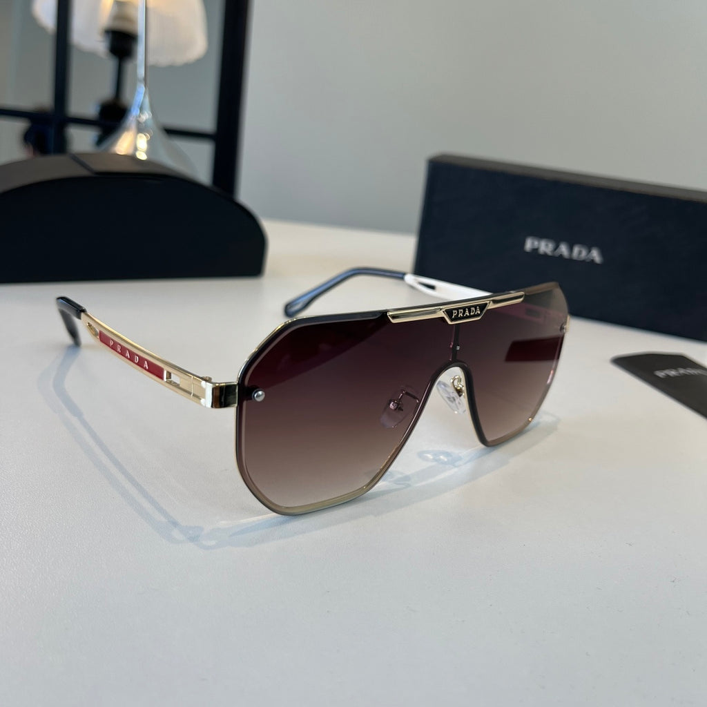 Prada Polarized Fashion Silver Lens Sunglasses for Men - 158460