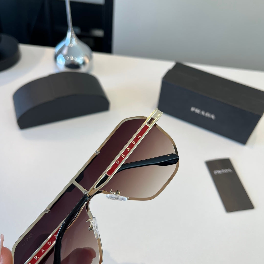 Prada Polarized Fashion Silver Lens Sunglasses for Men - 158460 - detail image 7