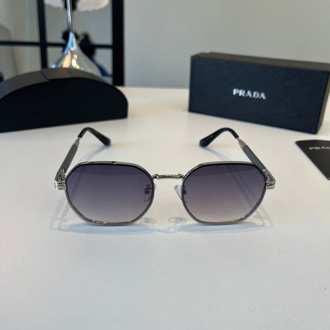 Prada Polarized Fashion Silver Lens Sunglasses for Men - 372037 - detail image 2