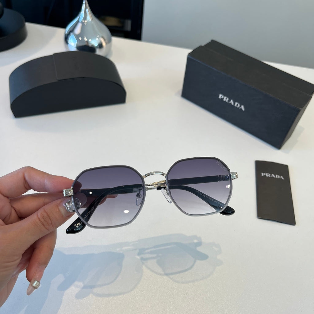 Prada Polarized Fashion Silver Lens Sunglasses for Men - 372037 - detail image 4