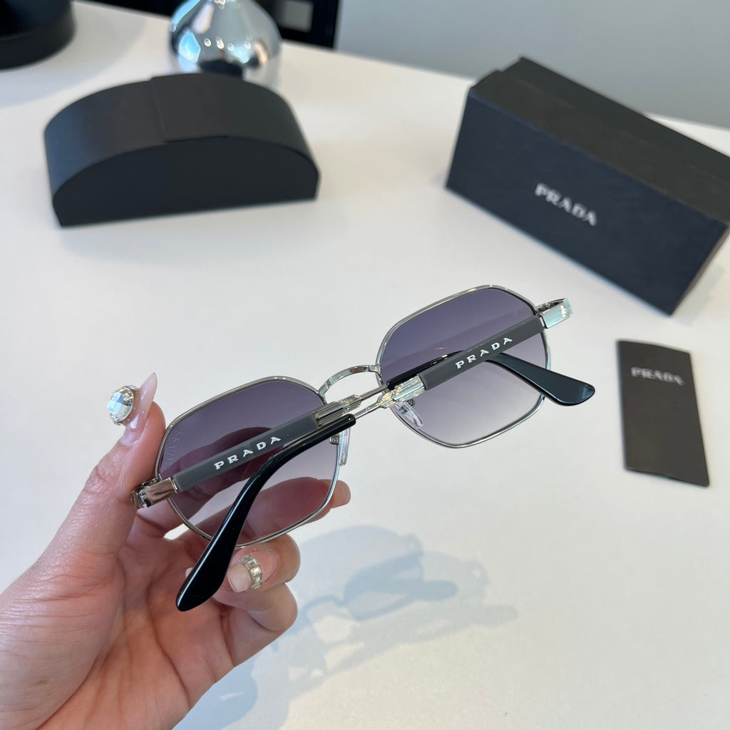 Prada Polarized Fashion Silver Lens Sunglasses for Men - 372037 - detail image 6