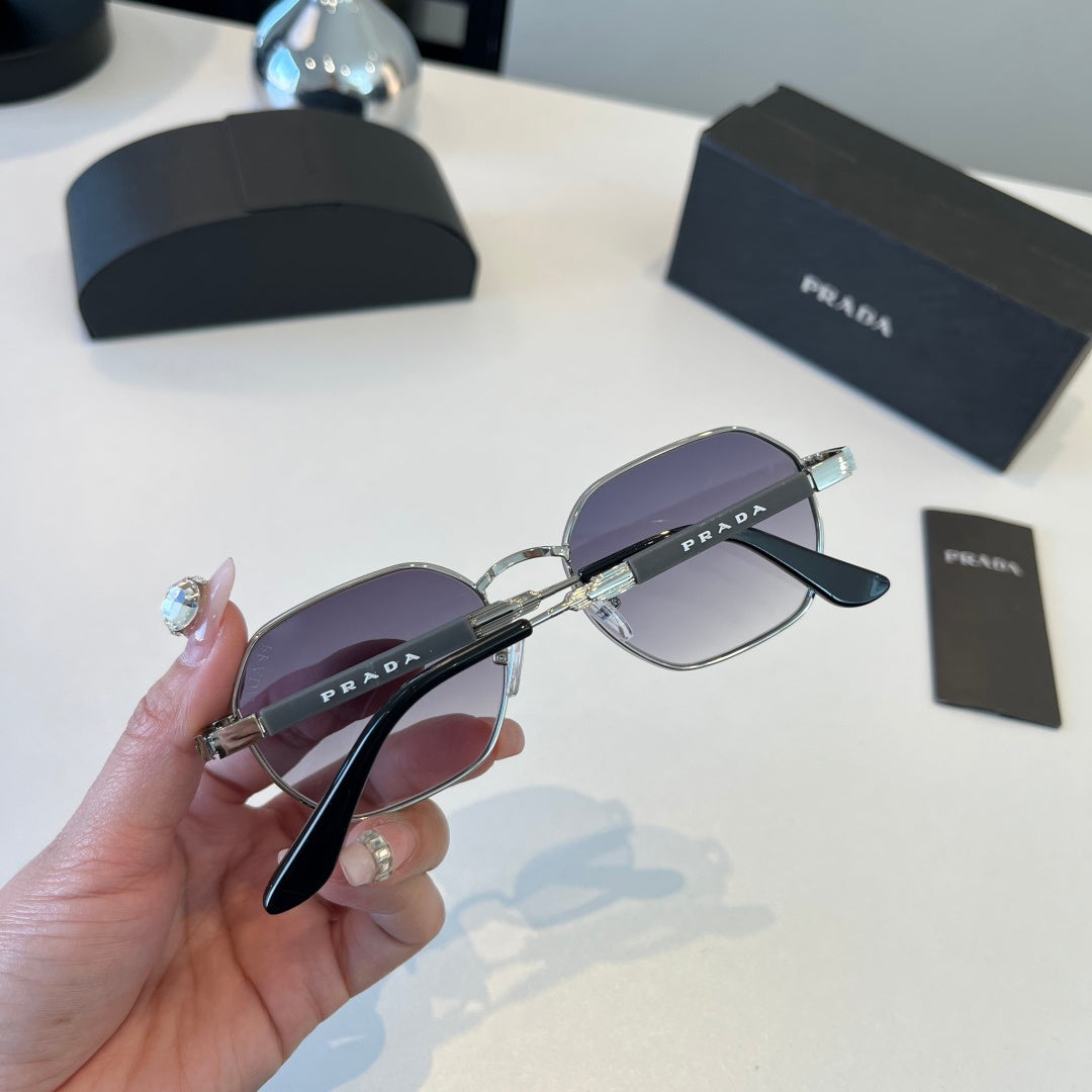 Prada Polarized Fashion Silver Lens Sunglasses for Men - 372037 - detail image 6