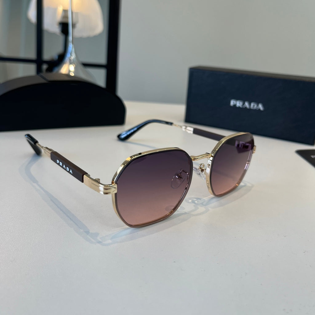 Prada Polarized Fashion Silver Lens Sunglasses for Men - 372038