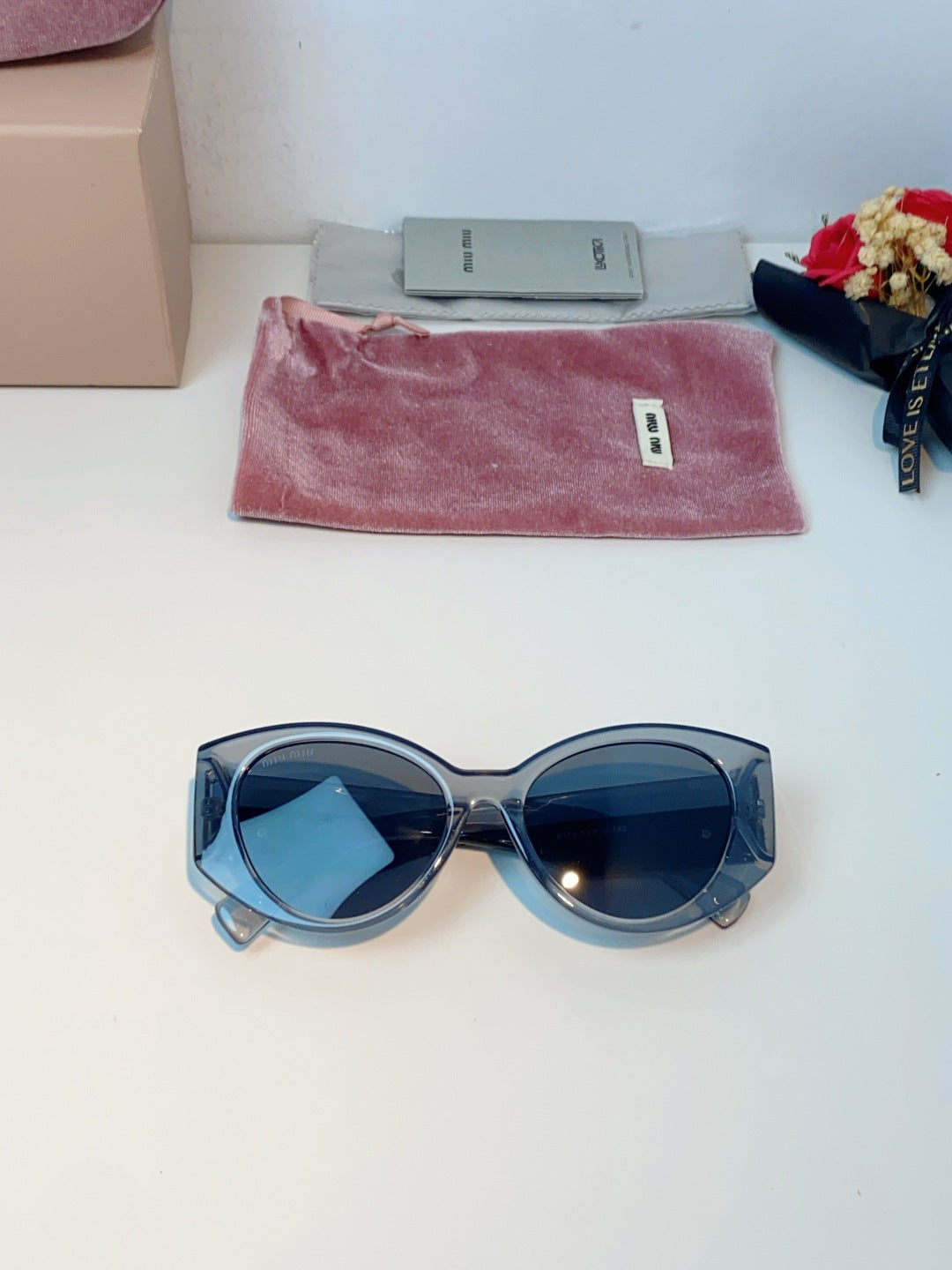 Miu Miu Polarized Cat-Eye Gray Lens Sunglasses for Men & Women - 466131 - detail image 9