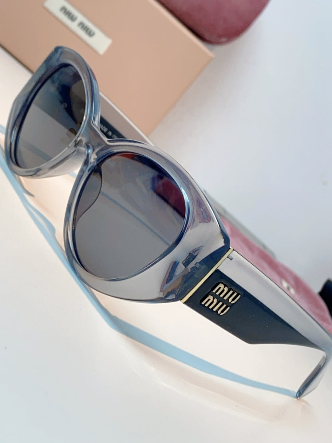 Miu Miu Polarized Cat-Eye Gray Lens Sunglasses for Men & Women - 466131 - detail image 7