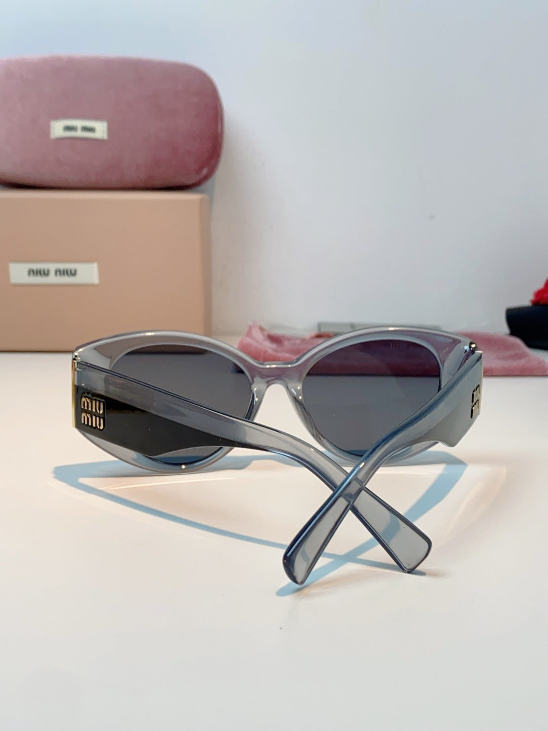 Miu Miu Polarized Cat-Eye Gray Lens Sunglasses for Men & Women - 466131 - detail image 3
