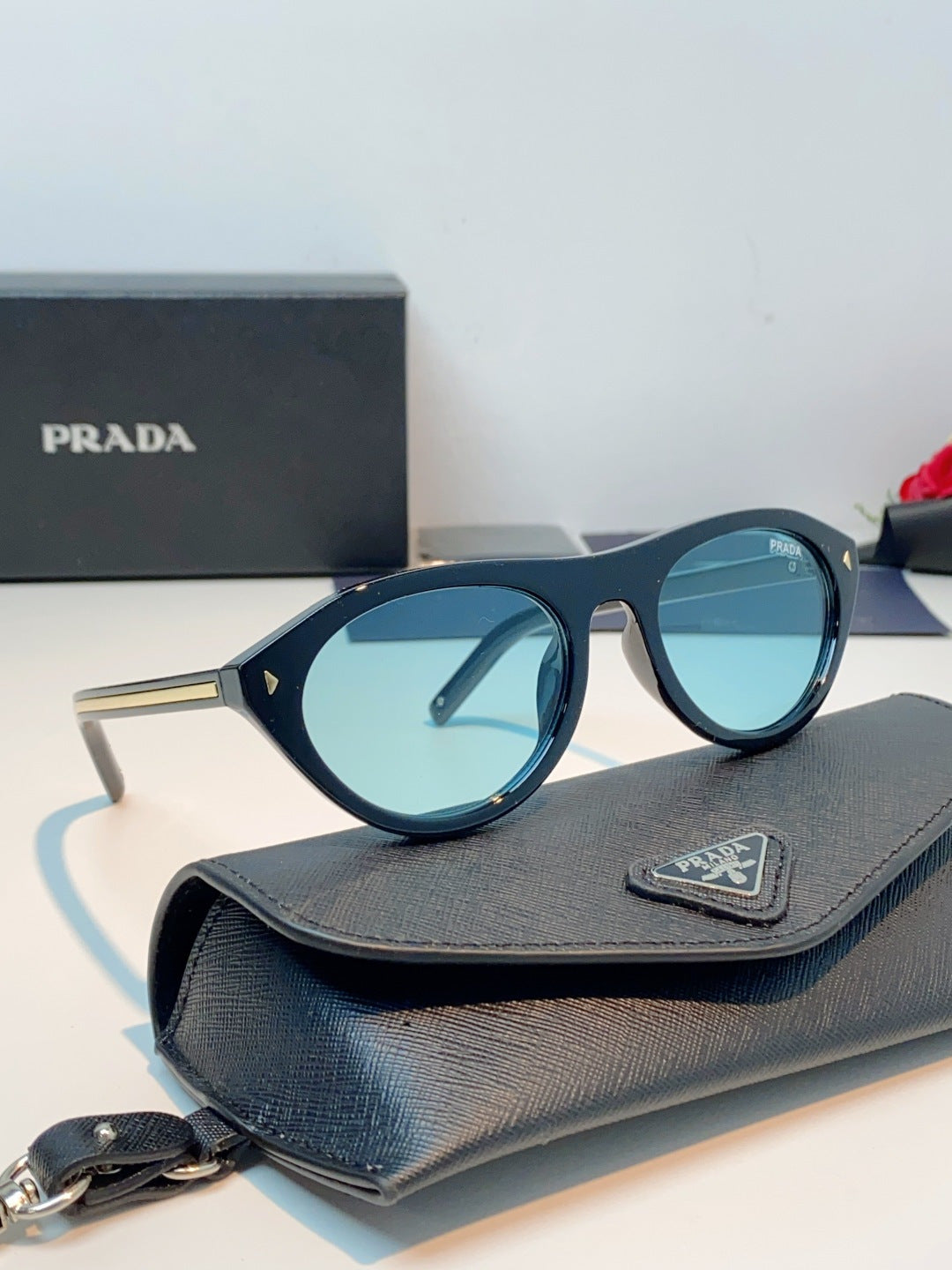 Prada Cat-Eye Blue Lens Sunglasses for Men & Women - 132501 - detail image 10