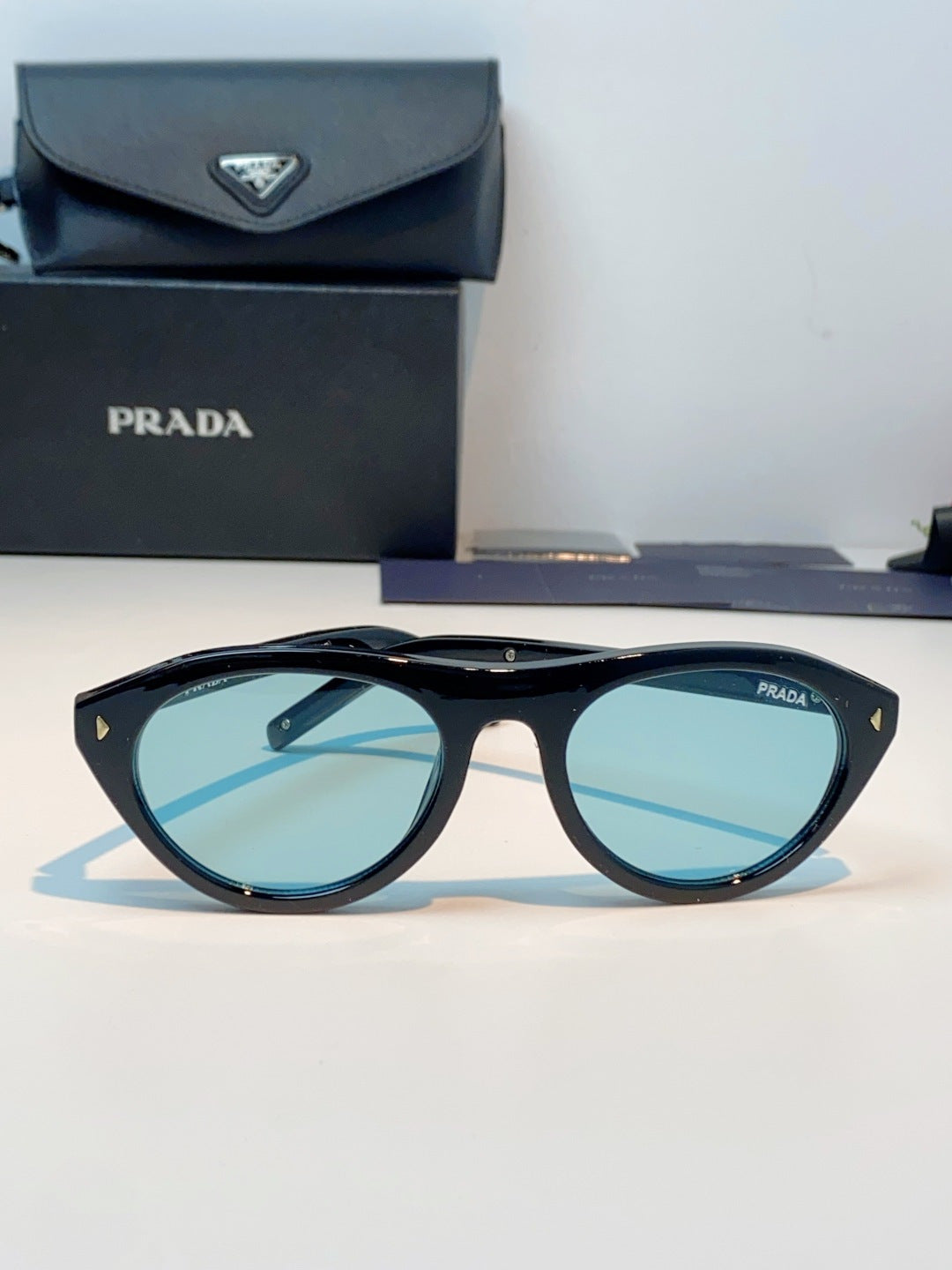Prada Cat-Eye Blue Lens Sunglasses for Men & Women - 132501 - detail image 2