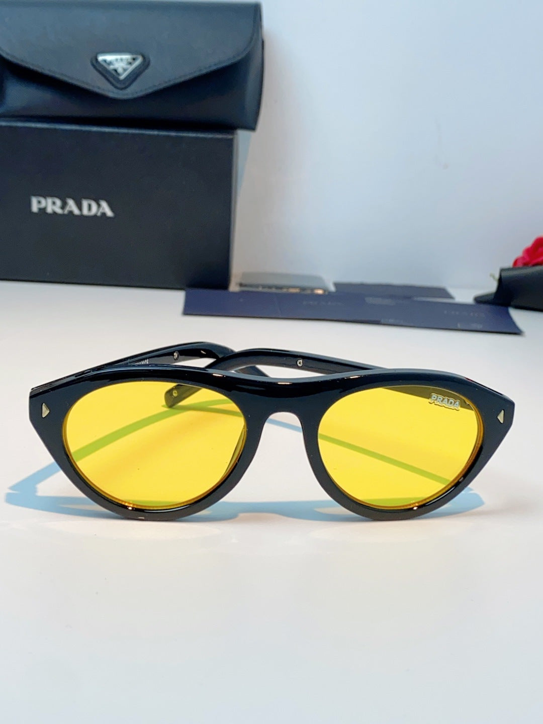 Prada Cat-Eye Black Lens Sunglasses for Men & Women - 132502 - detail image 2