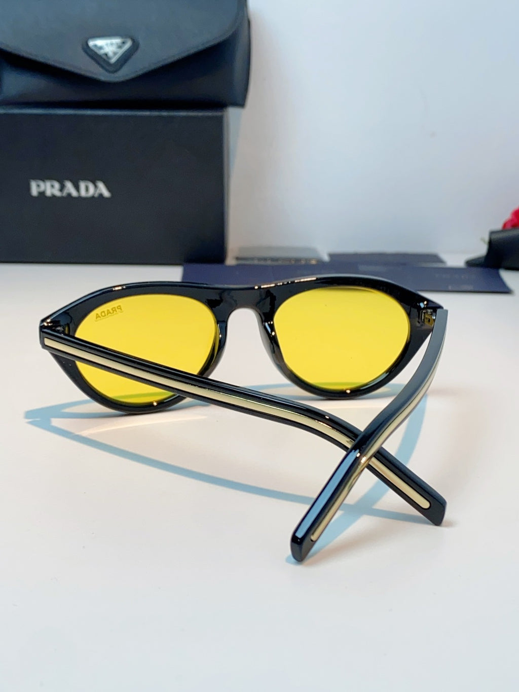 Prada Cat-Eye Black Lens Sunglasses for Men & Women - 132502 - detail image 3