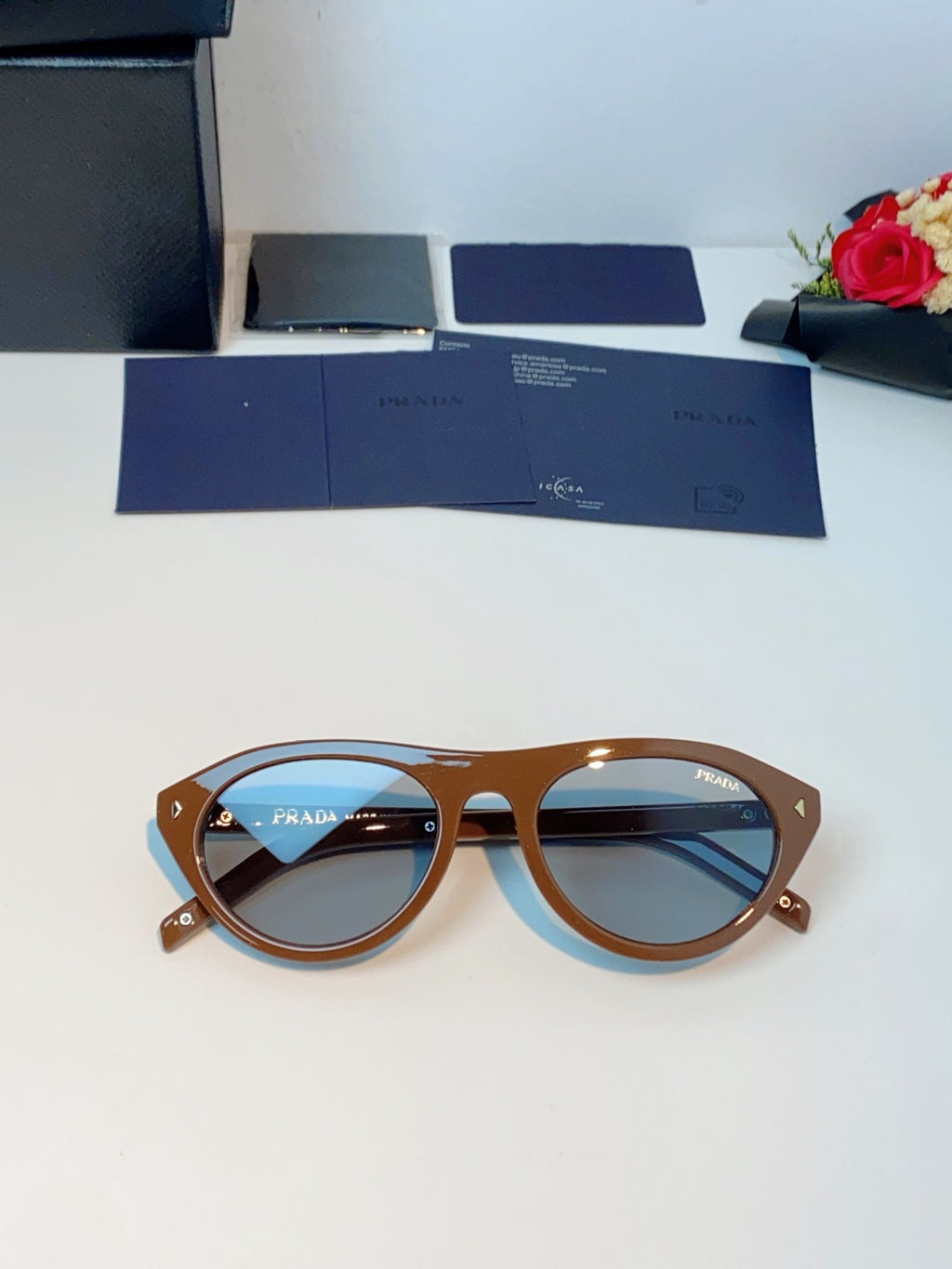 Prada Cat-Eye Brown Lens Sunglasses for Men & Women - 132504 - detail image 9