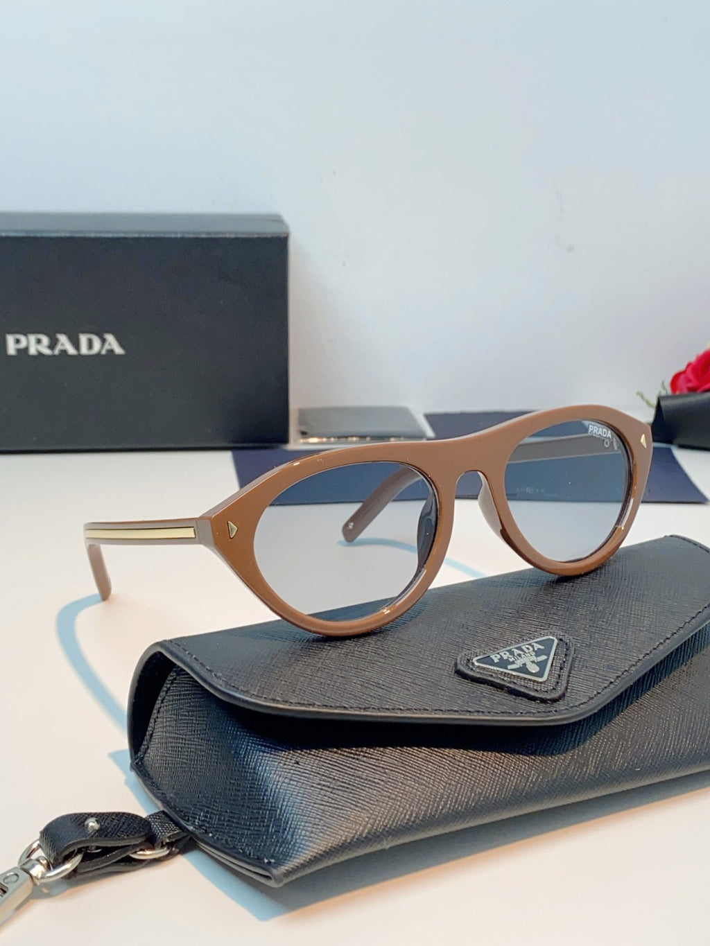 Prada Cat-Eye Brown Lens Sunglasses for Men & Women - 132504 - detail image 10