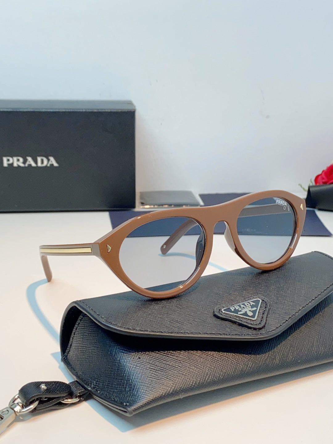 Prada Cat-Eye Brown Lens Sunglasses for Men & Women - 132504 - detail image 10