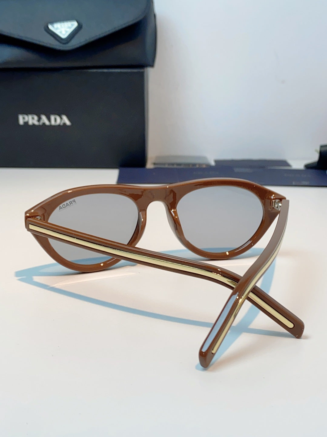Prada Cat-Eye Brown Lens Sunglasses for Men & Women - 132504 - detail image 3