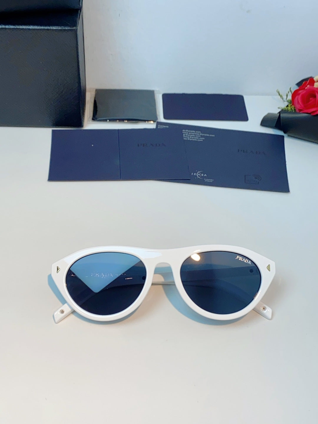 Prada Cat-Eye Silver Lens Sunglasses for Men & Women - 132505 - detail image 9
