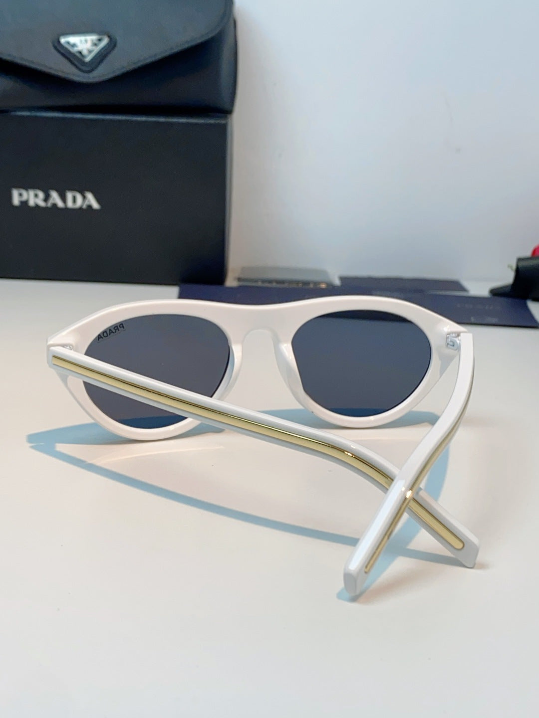 Prada Cat-Eye Silver Lens Sunglasses for Men & Women - 132505 - detail image 3
